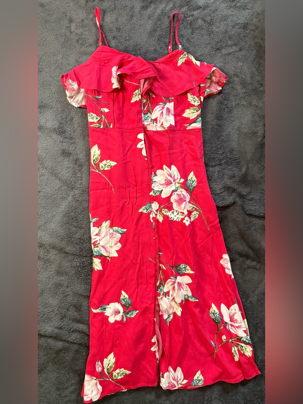 Band of Gypsies Red Floral Detail Dress